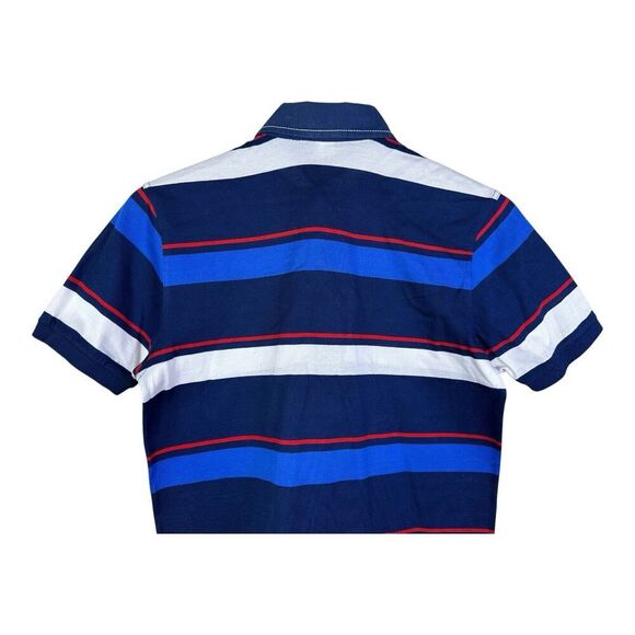 Paul & Shark Yachting Polo "Shark Fit” Slim Fit Blue & Red Stripe Mens Small - Picture 5 of 10